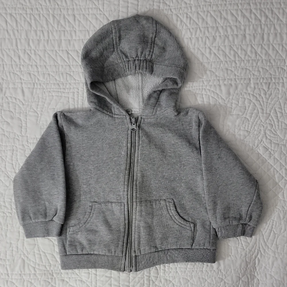 🐞4/$10🐞 The Children's Place Light Gray Kids Hoodie Size 36MOS / 3T